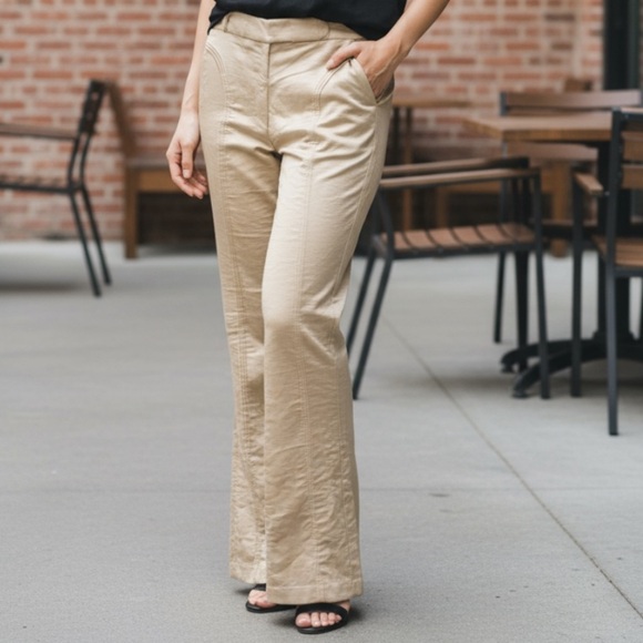 Catherine Malandrino Pants - Catherine Malandrino cream tailored piping cords 8